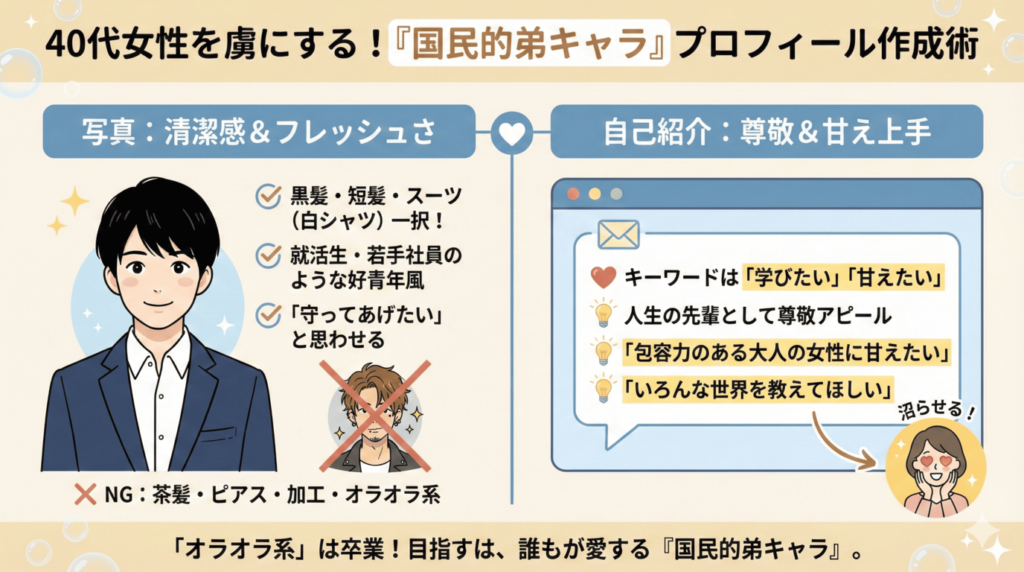 40代女性を沼らせる「弟・息子キャラ」プロフィールの作り方